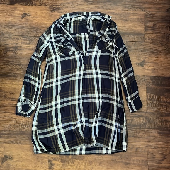 NWOT just living plaid button down - Picture 1 of 5